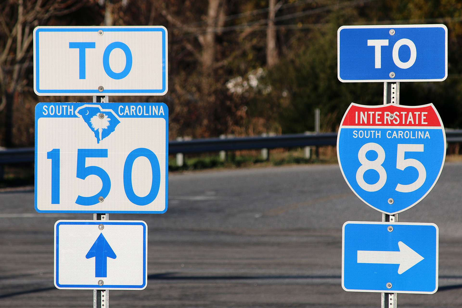 a road signs on the road