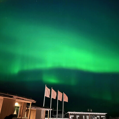 green lights in the sky