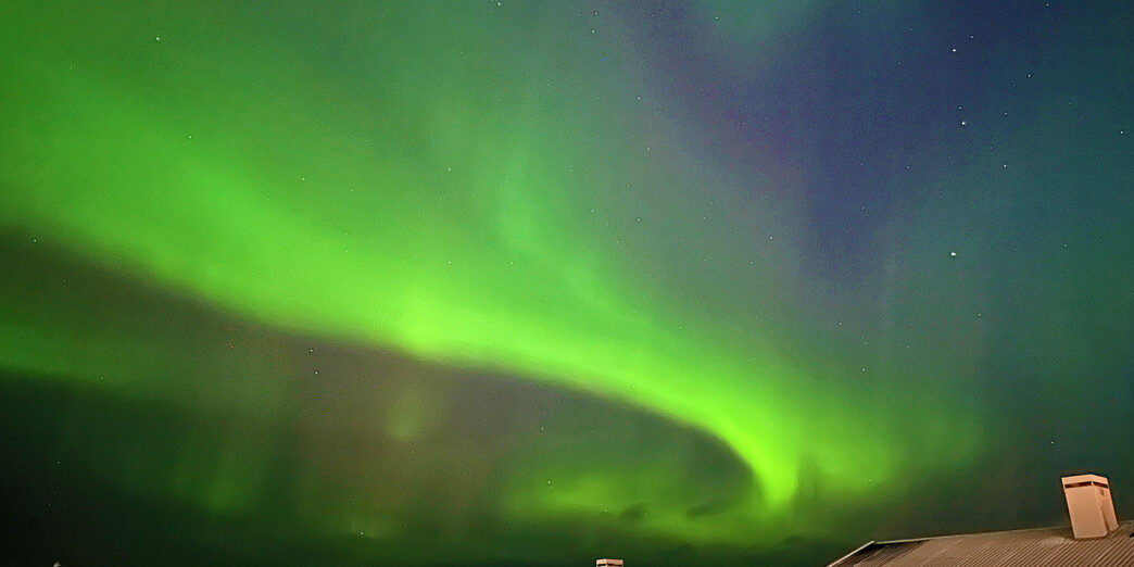green lights in the sky