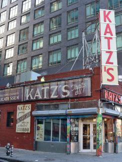 a building with a sign on the side