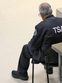 a man sitting in a chair