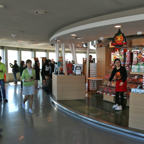 a group of people in a store