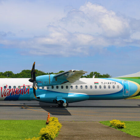 a plane on the runway