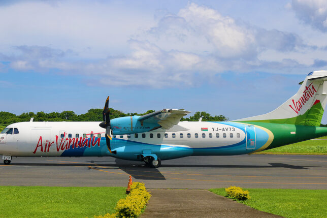 a plane on the runway