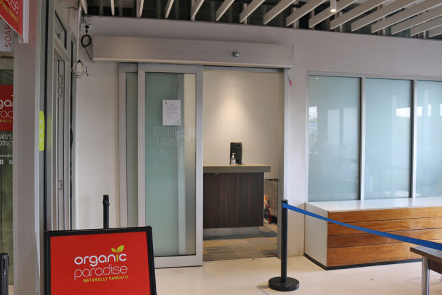 a glass doors in a store