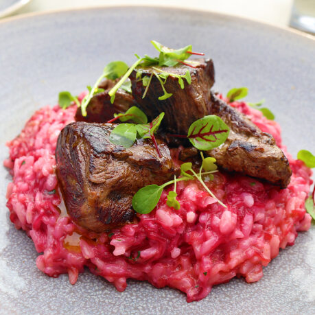 a plate of food on a plate