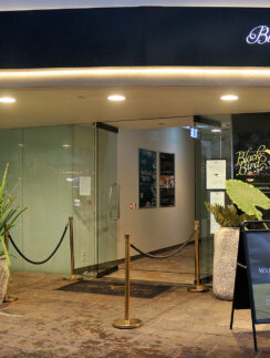 a entrance to a building