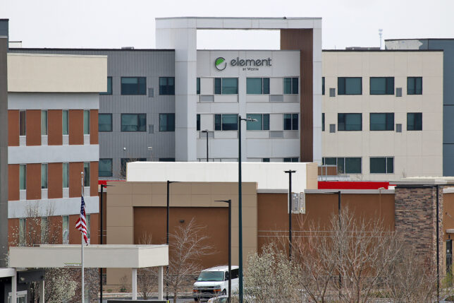a building with a sign on the front