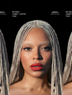 a collage of a woman with braided hair