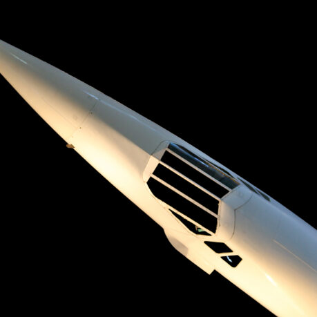 a close up of a plane