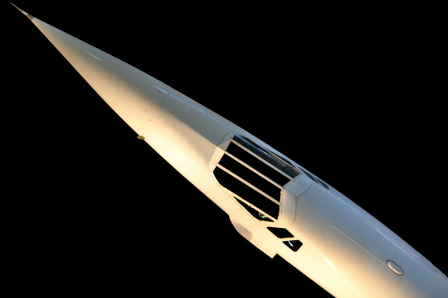 a close up of a plane