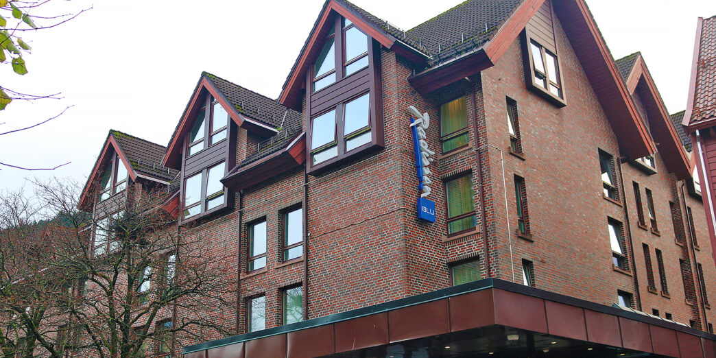 a building with a roof