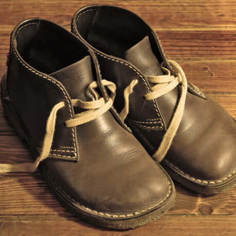 a pair of brown shoes