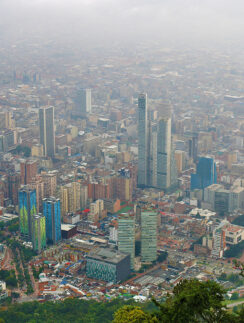 a city with many tall buildings