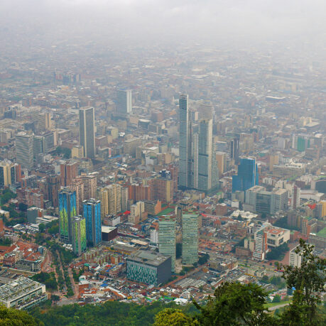 a city with many tall buildings