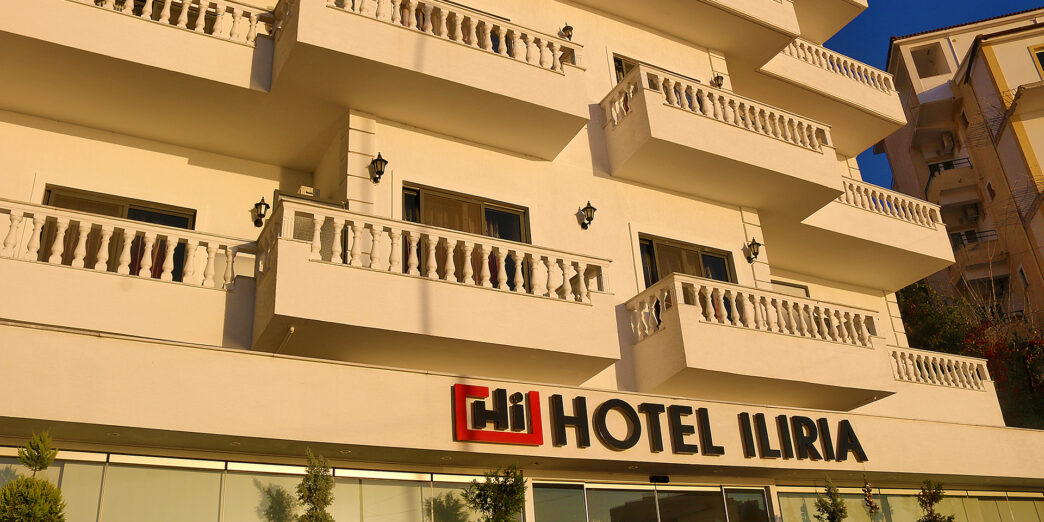 a building with a sign on the front