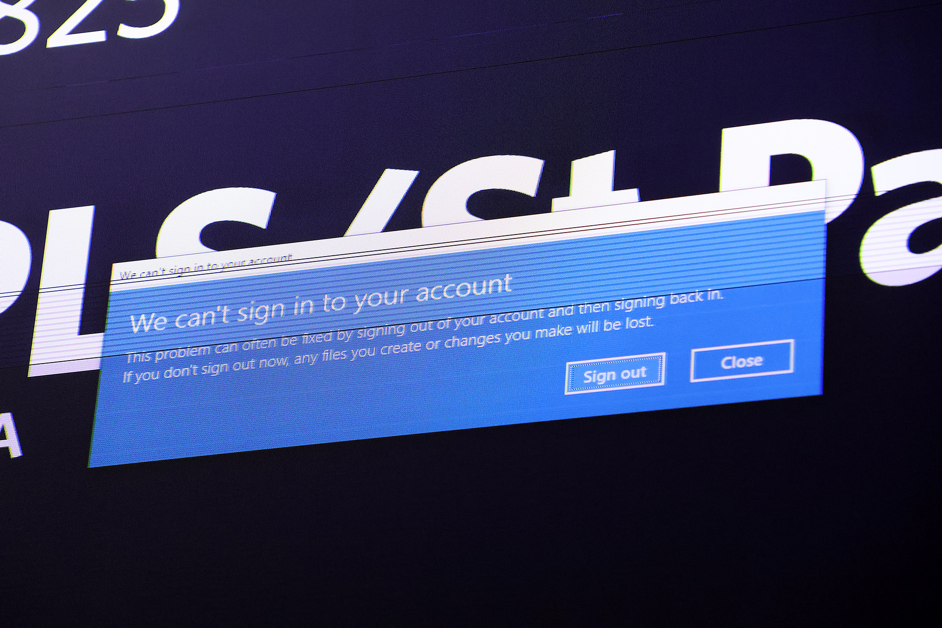 a computer screen with a sign in