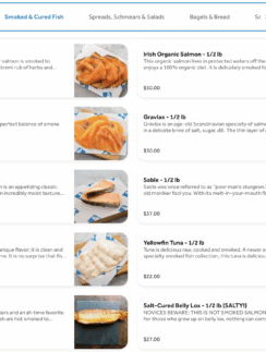 a screenshot of a menu