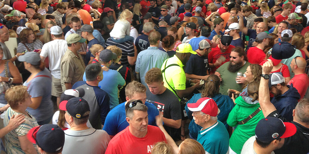 a large crowd of people