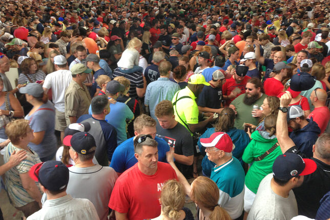 a large crowd of people