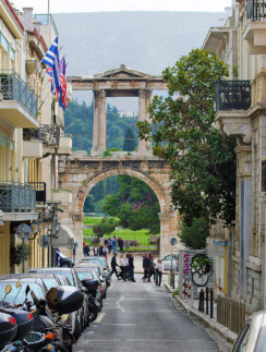 a street with cars parked on it