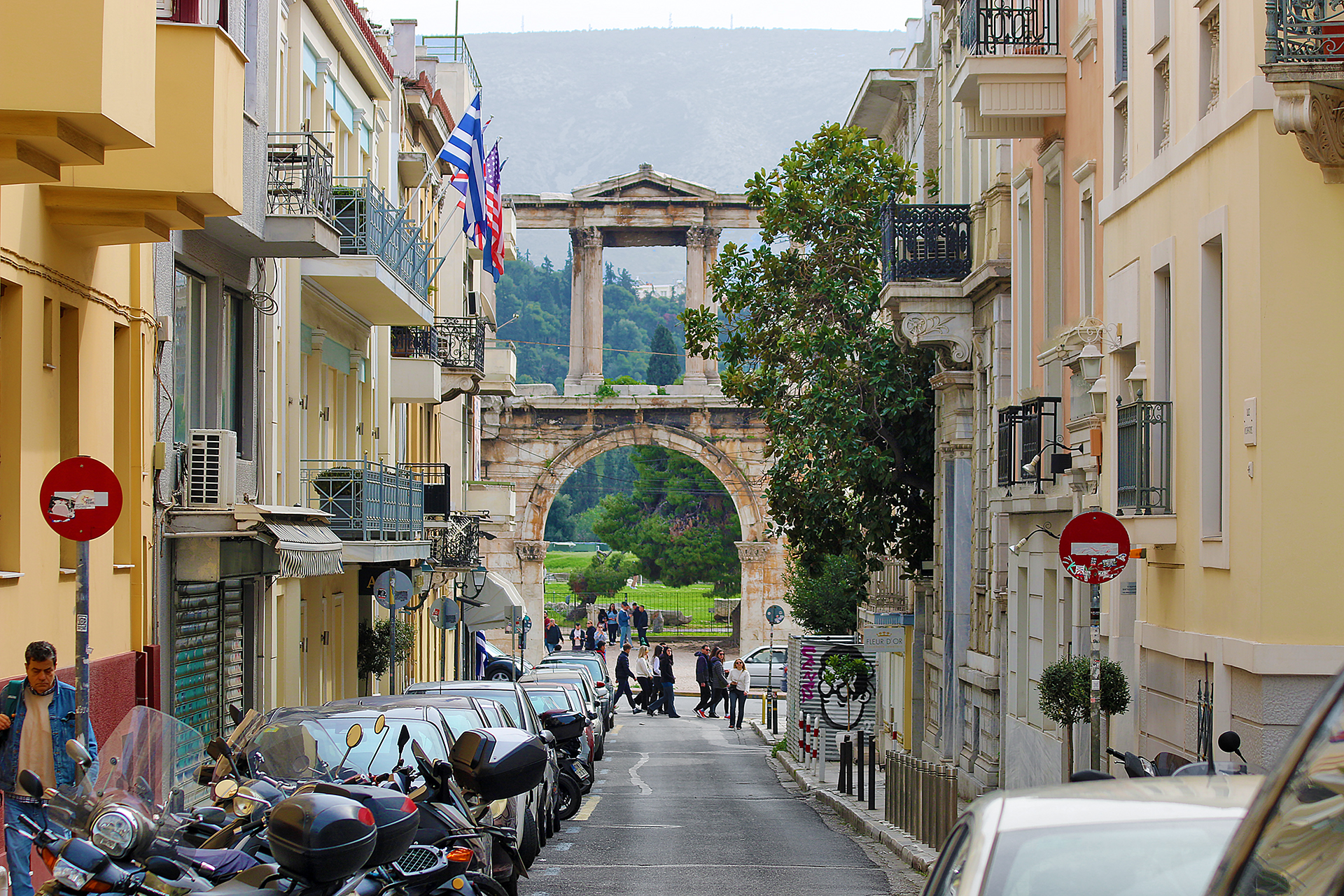 a street with cars parked on it