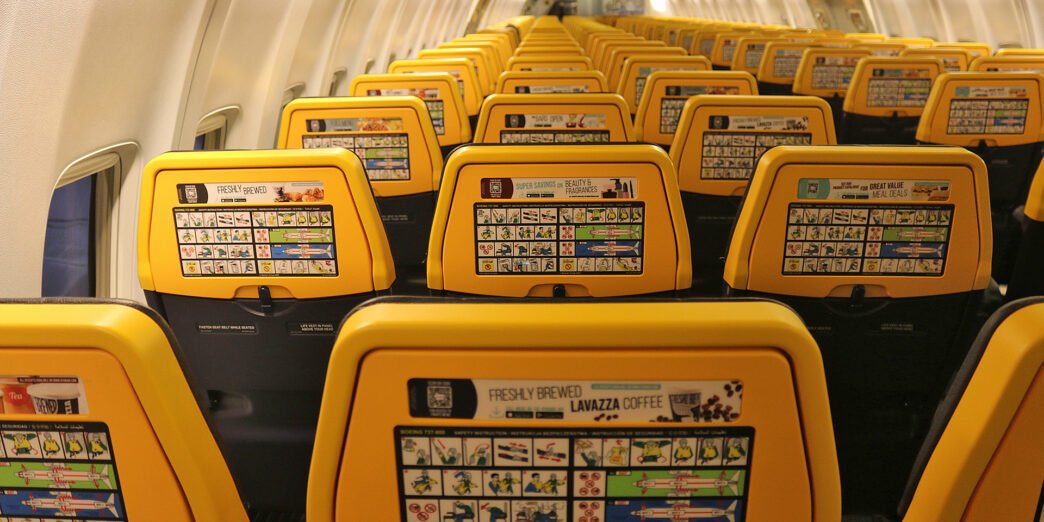 rows seats in an airplane