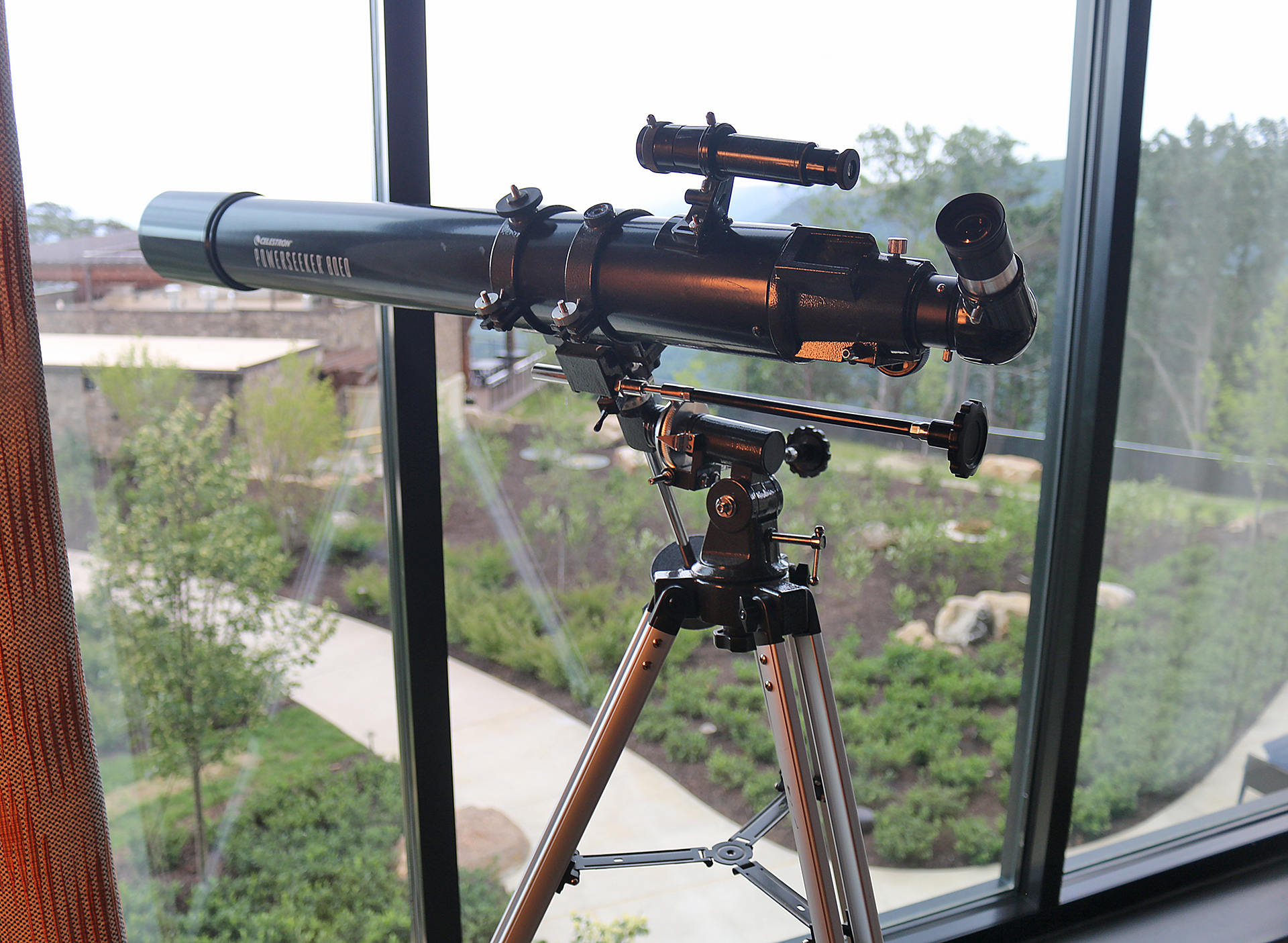 a telescope on a tripod