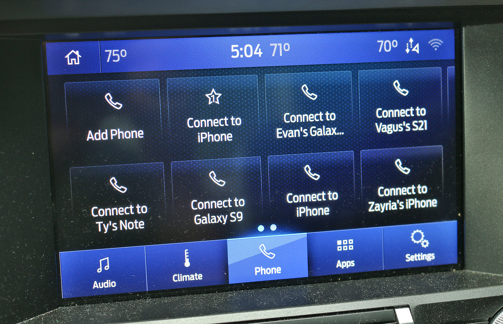 a screen with text on it