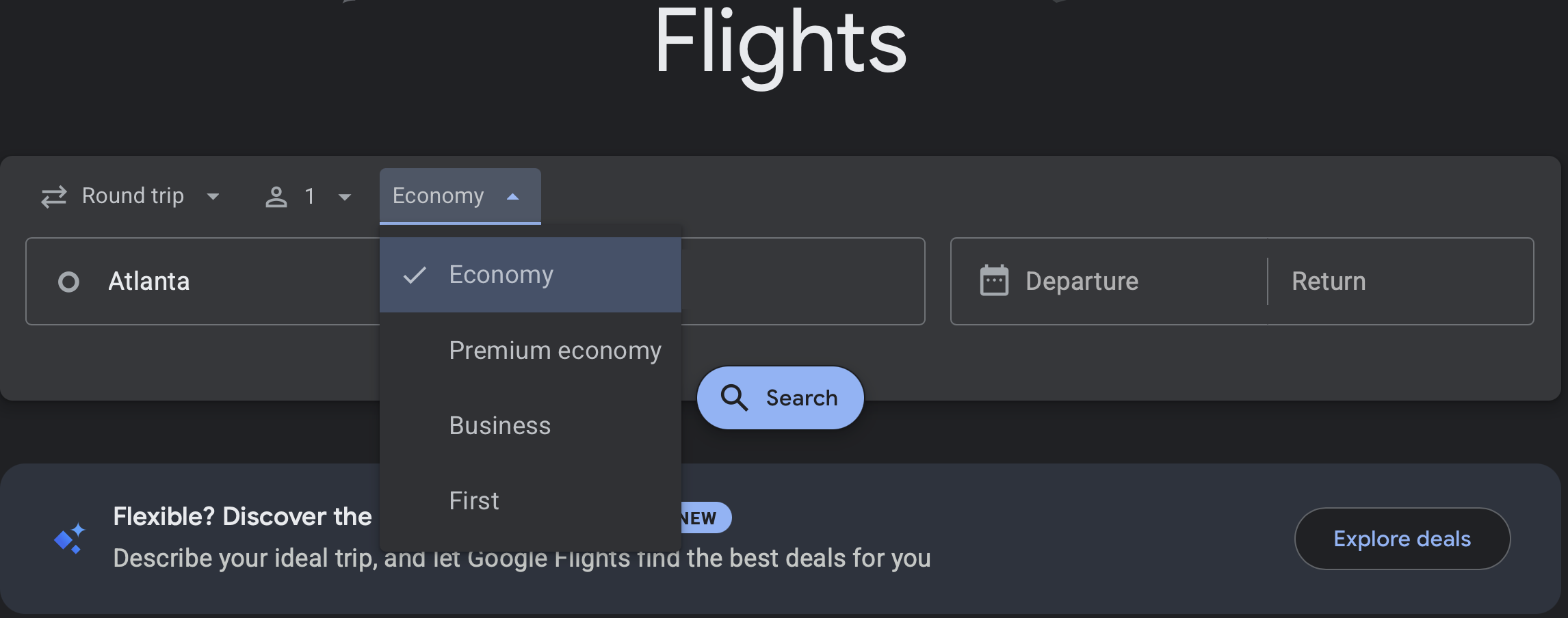 a screenshot of a search box