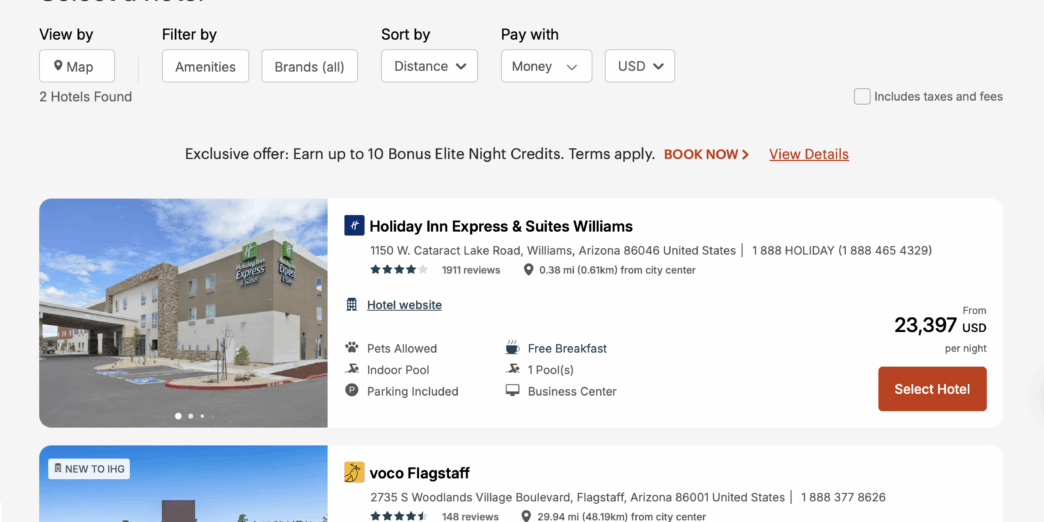 a screenshot of a hotel