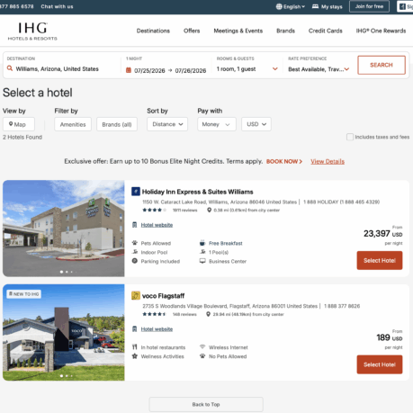 a screenshot of a hotel