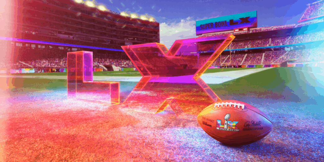 a football in a stadium