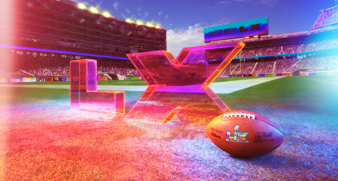 a football in a stadium