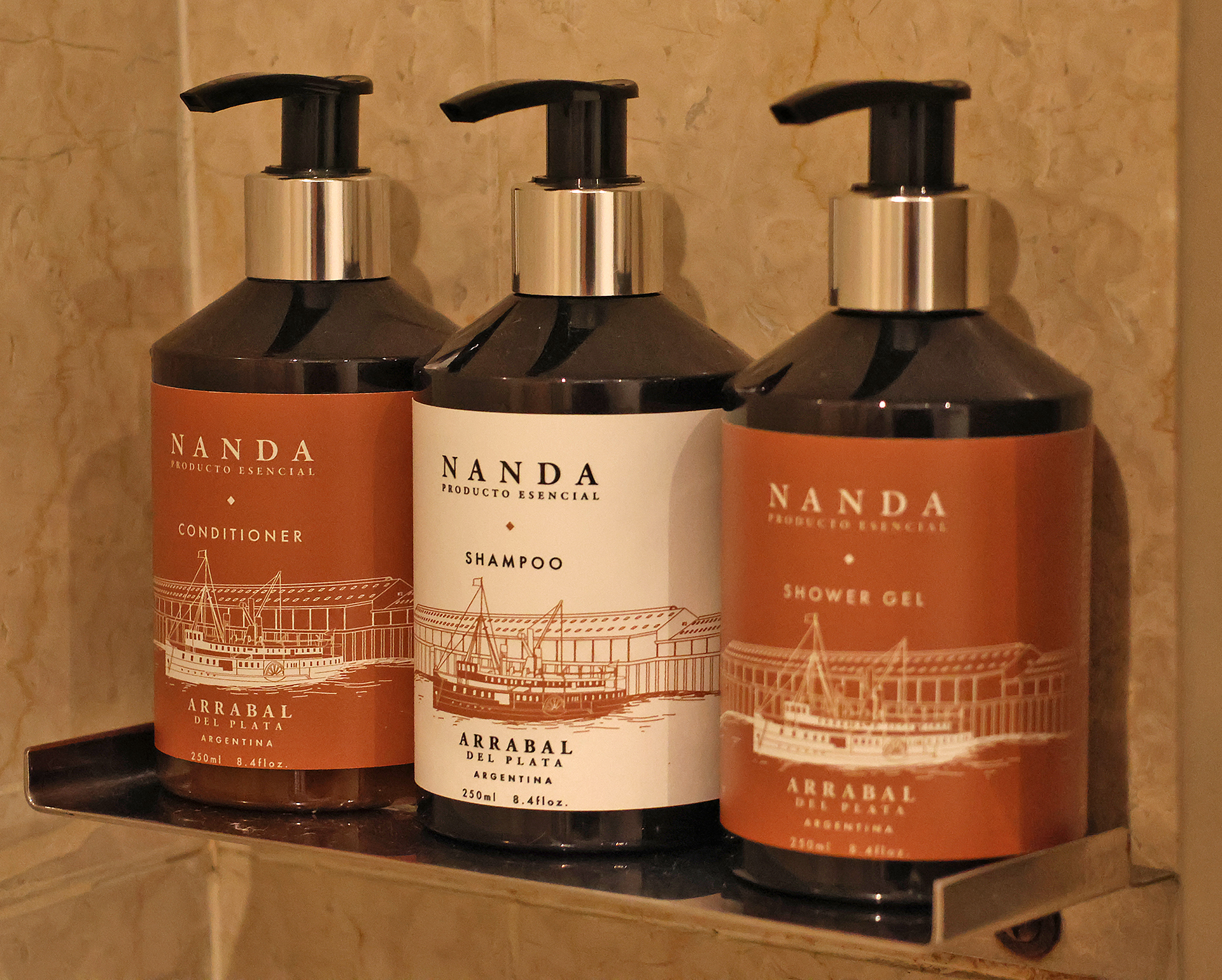 a group of bottles of shampoo