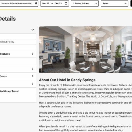 a screenshot of a hotel