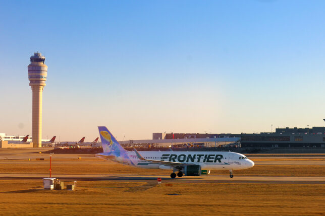 an airplane on a runway