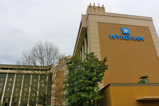 a building with a sign on it