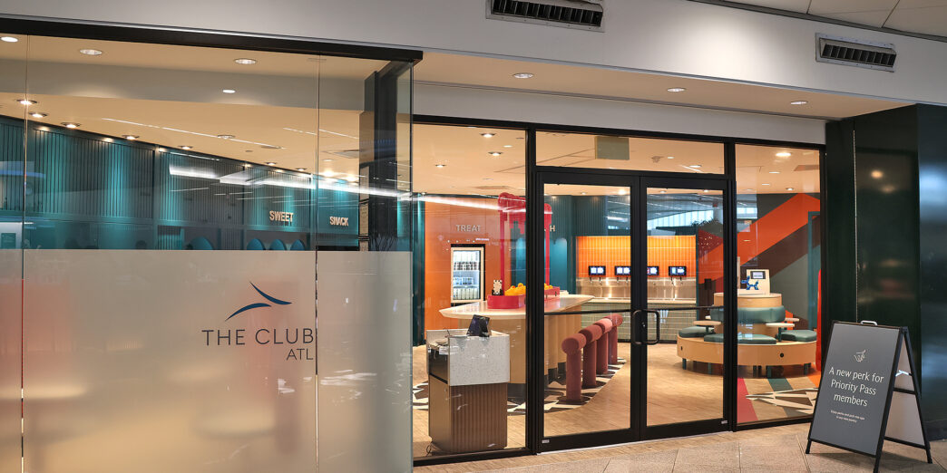 a glass doors in a building