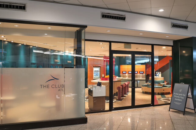 a glass doors in a building