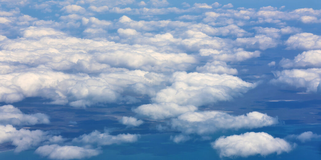 clouds in the sky above the clouds