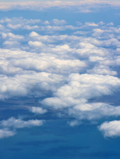 clouds in the sky above the clouds
