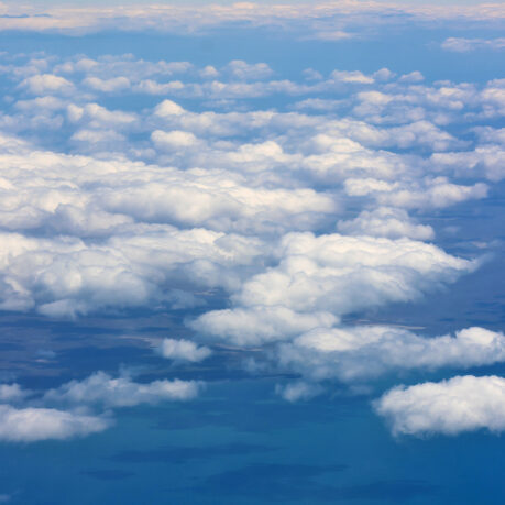 clouds in the sky above the clouds