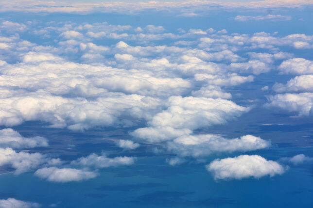 clouds in the sky above the clouds