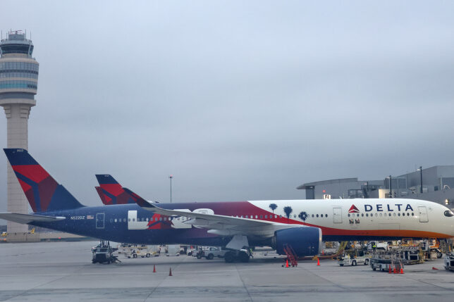 a plane parked at an airport