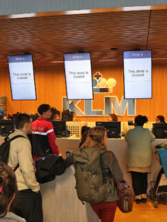 people standing in front of a counter