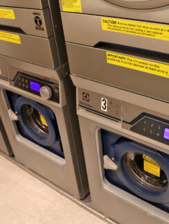 a row of washing machines