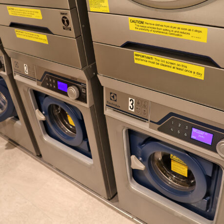 a row of washing machines