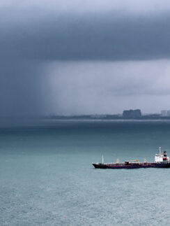 a boat in the water