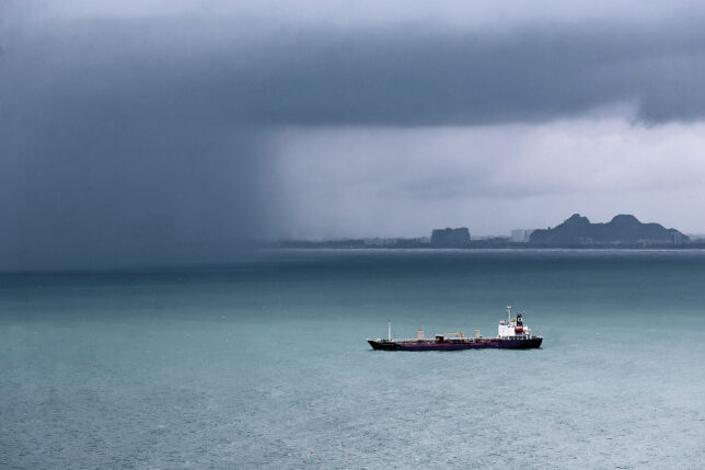 a boat in the water